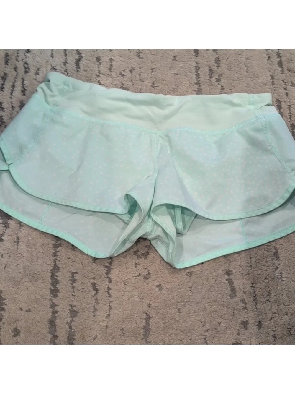 Lululemon Run: Speed Short - Petit Dot Fresh Teal / Fresh Teal * Flaw